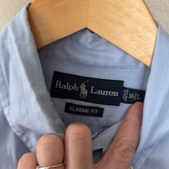 Ralph Lauren large Light Blue Shirt large - Picture 3 of 6